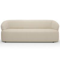 Sofá 3 Lugares Orgânico Sala De Estar Living 205cm Carmen F04 Linho Creme - Lyam Decor - 3