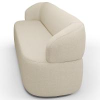 Sofá 3 Lugares Orgânico Sala De Estar Living 205cm Carmen F04 Linho Creme - Lyam Decor - 8