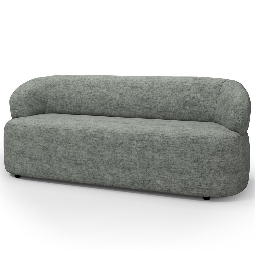 Sofá 3 Lugares Orgânico Sala De Estar Living 170cm Carmen F04 Linho Cinza - Lyam Decor - 1