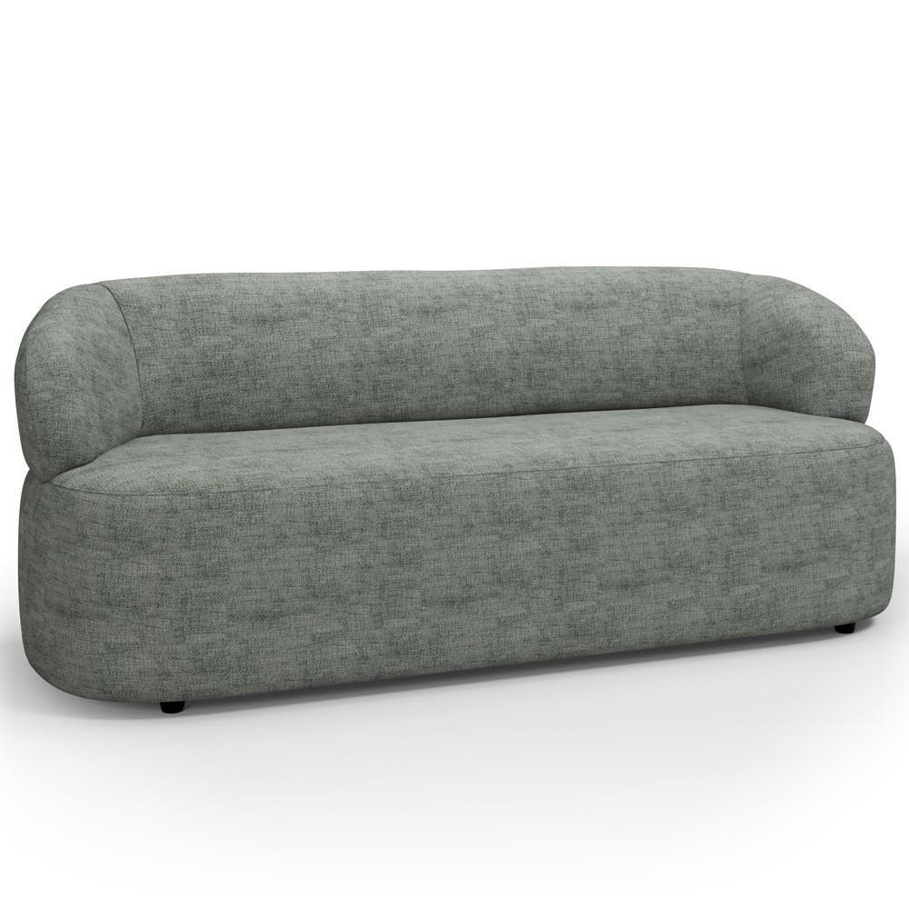 Sofá 3 Lugares Orgânico Sala De Estar Living 170cm Carmen F04 Linho Cinza - Lyam Decor - 2