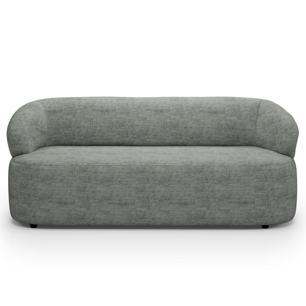 Sofá 3 Lugares Orgânico Sala De Estar Living 170cm Carmen F04 Linho Cinza - Lyam Decor - 6