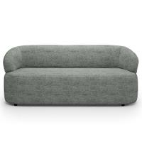 Sofá 3 Lugares Orgânico Sala De Estar Living 170cm Carmen F04 Linho Cinza - Lyam Decor - 6