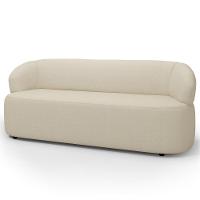 Sofá 3 Lugares Orgânico Sala De Estar Living 170cm Carmen F04 Linho Creme - Lyam Decor - 1