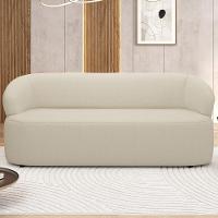 Sofá 3 Lugares Orgânico Sala De Estar Living 170cm Carmen F04 Linho Creme - Lyam Decor - 2