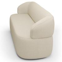 Sofá 3 Lugares Orgânico Sala De Estar Living 170cm Carmen F04 Linho Creme - Lyam Decor - 8