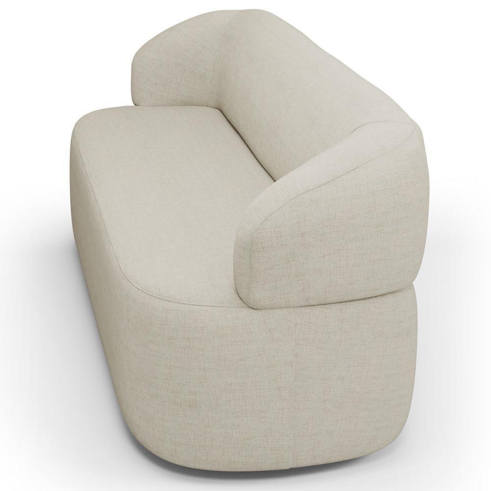 Sofá 3 Lugares Orgânico Sala De Estar Living 170cm Carmen F04 Linho Mescla - Lyam Decor - 3