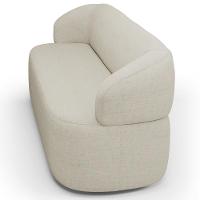 Sofá 3 Lugares Orgânico Sala De Estar Living 170cm Carmen F04 Linho Mescla - Lyam Decor - 3