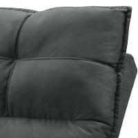 Sofá Retrátil Reclinável Para Sala 3 Lugares 245cm Gordon F04 Veludo Cinza Escuro - Lyam Decor