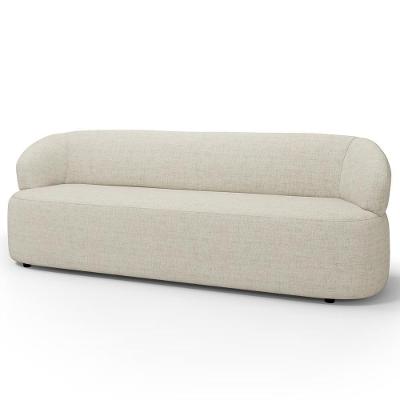 Sofá 3 Lugares Orgânico Sala De Estar Living 205cm Carmen F04 Linho Mescla - Lyam Decor