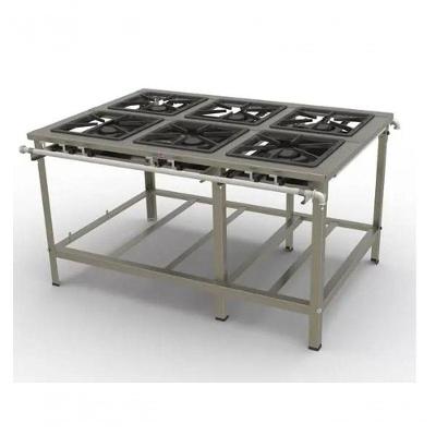 Fogão Profissional Progás 4 Bocas Duplas Baixa Pressão Inox Sem Forno Pmdinox400f
