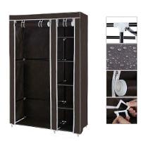 Guarda Roupa Cabideiro Organizador Portatil 4 Prateleiras Compacto Arara Closet Praia Quarto Brecho - 3