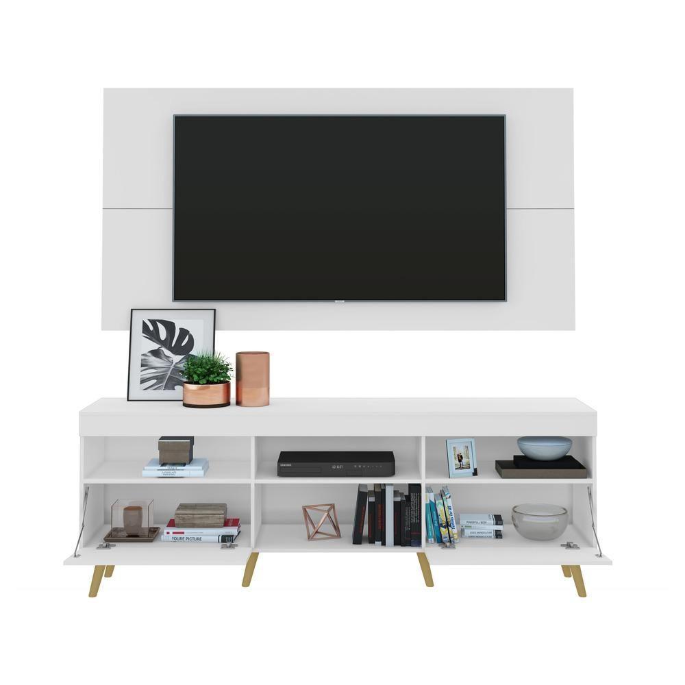 Rack com Painel Tv até 65" e Pés Retrô Flórida Multimóveis - 1