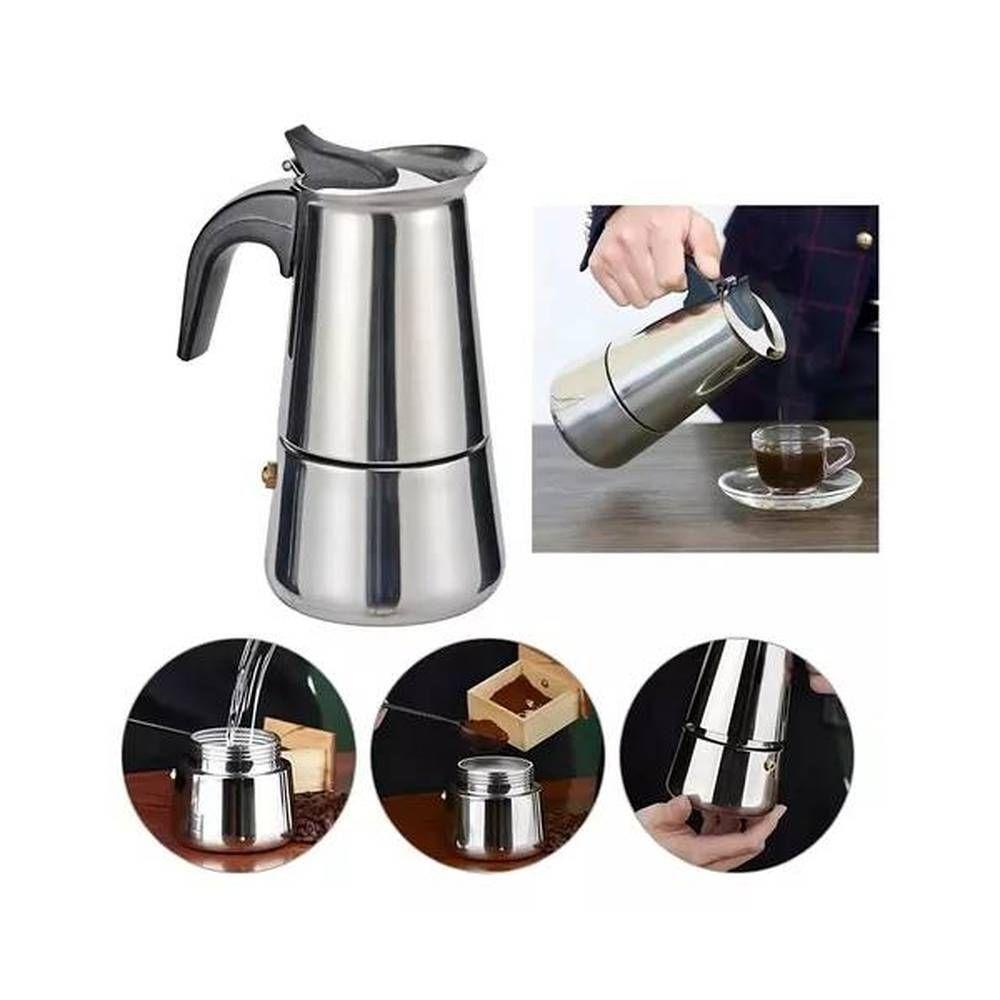 Cafeteira Italiana Moka 300ml Aço Inox Premium 06 Xícaras - 4