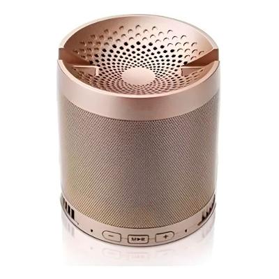 Caixinha De Som Bluetooth Q3 Portátil Mp3 Fm-am Suporte Dourado