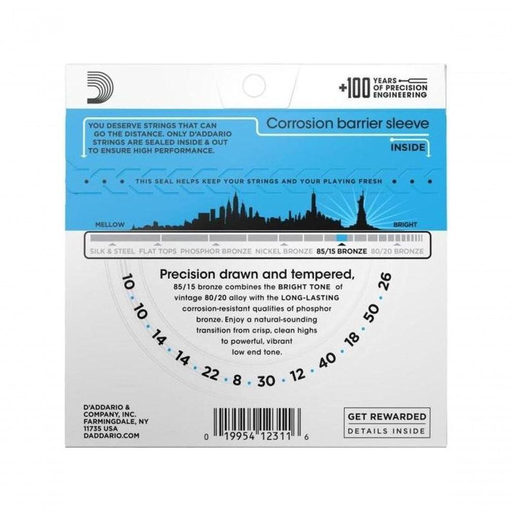 Encordoamento Violão Aço 12 Cordas .010-.050 85-15 Bronze Ez940 D Addario - 4