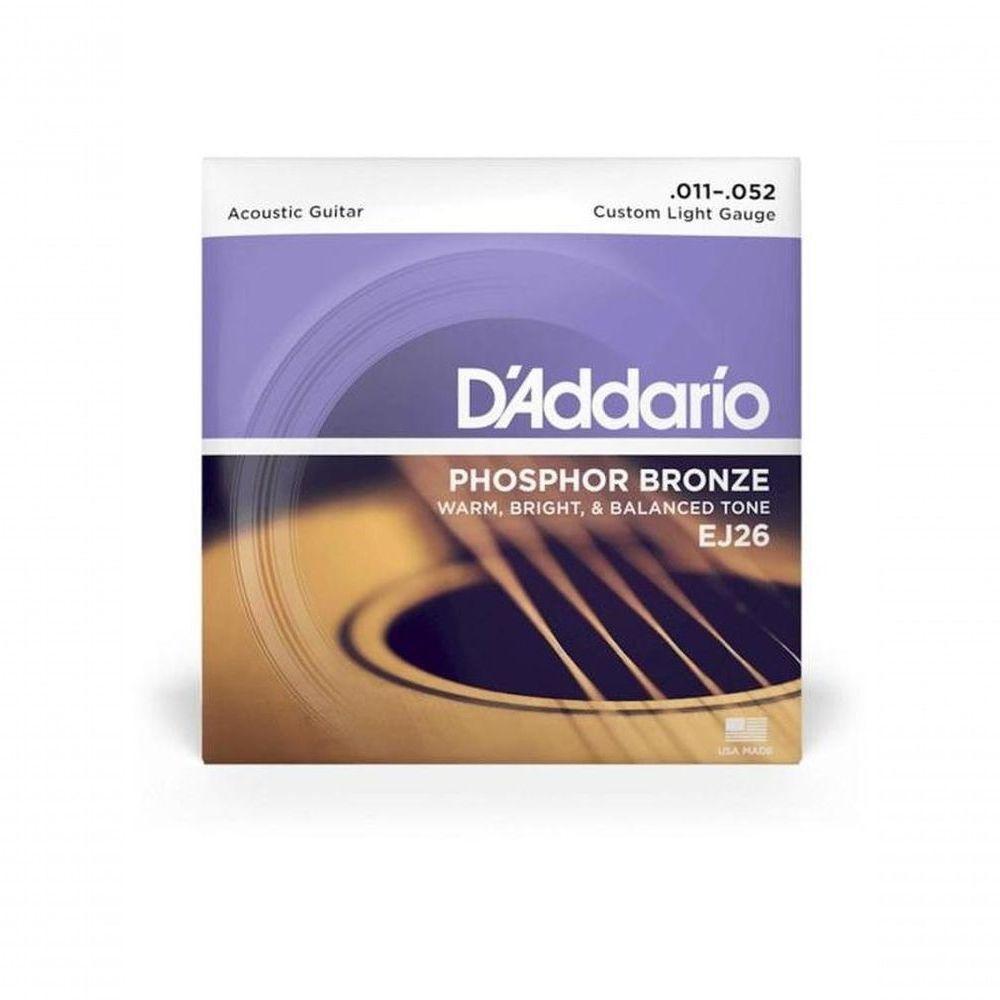 Encordoamento Violão Aço .011-.052 Phosphor Bronze Ej26 D - 1