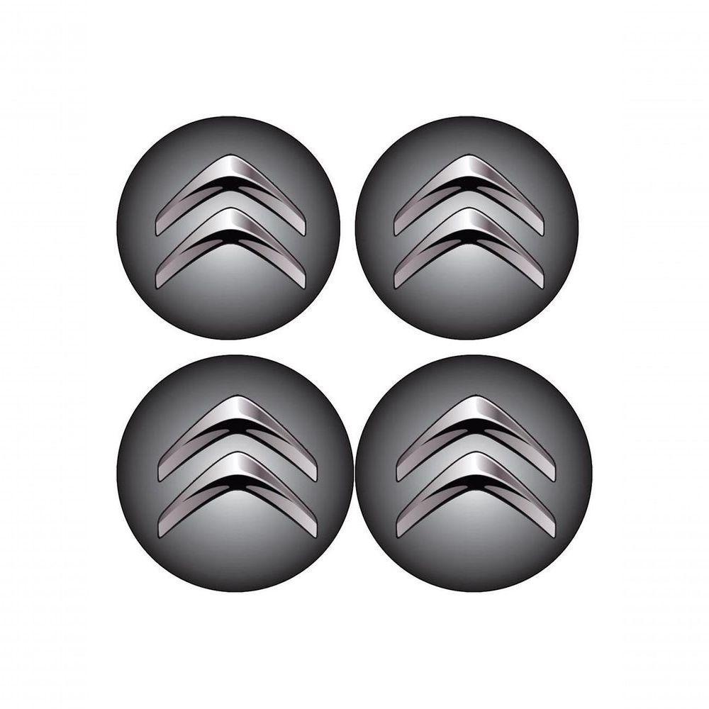 Jogo Bottom- Emblema Para Calota Citroen 48mm Degrade 4... - 1