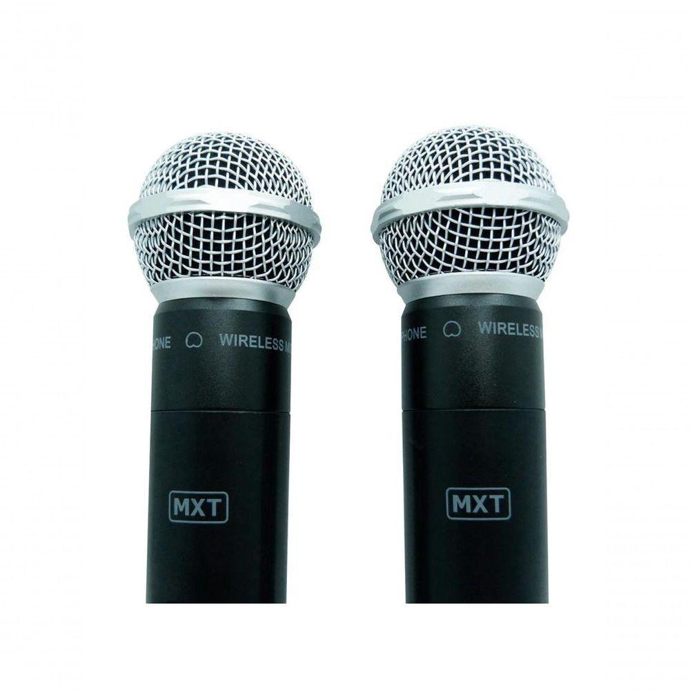 Microfone Mxt Sem Fio Duplo Uhf302 Maleta Freq... - 1