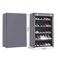 Sapateira Ziper Armario Portatil Grande 5 Prateleiras Guarda Roupa Estante Organizador Brinquedos Porta Trecos Desmontav