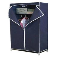 Guarda Roupa Cabideiro Portatil Arara Cabideiro Armario Multifuncional Dobravel Organizador Azul - 2