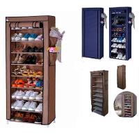 Sapateira Armario Organizador 9 Prateleiras Grande 160cm Estante Guarda Roupa Armario Portatil Com Ziper - 1