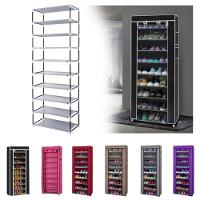 Sapateira Armario Organizador 9 Prateleiras Grande 160cm Estante Guarda Roupa Armario Portatil Com Ziper - 7