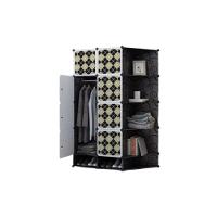 Guarda Roupa Portatil Com Sapateira Arara De Roupas Cabideiro Modular Com Prateleiras Organizador Desmontavel Kangur - 1