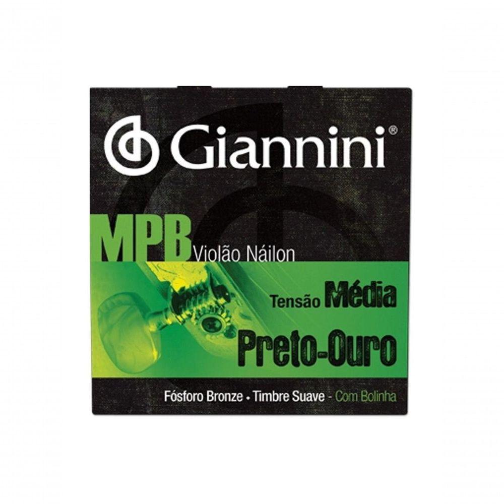 Giannini Corda Violao Genwbg Preto- Ouro Com Bolinha - 1