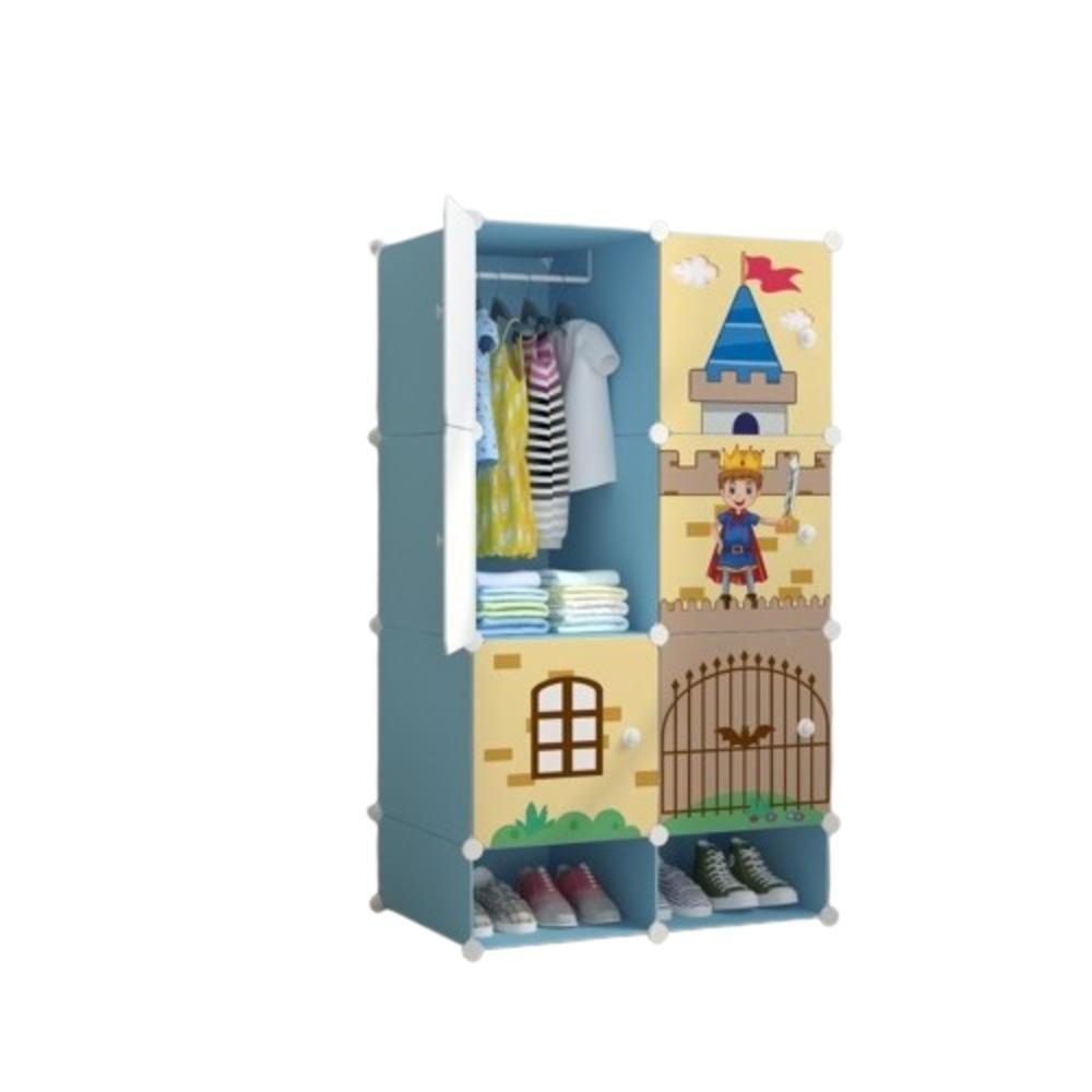Guarda Roupa Infantil Organizador Armario Sapateira Brinquedos Modular Castelo Multiuso Prateleiras - 1