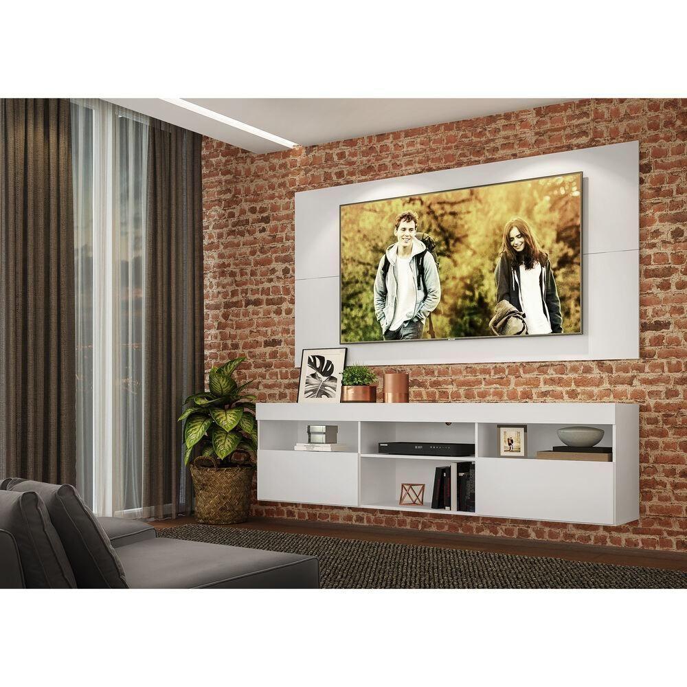 Rack Com Painel Tv 65" Suspenso Flórida Multimóveis V3299 Branco Branco - 2