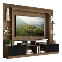 Rack Com Painel Tv 65" Madeirado/Preto - 7