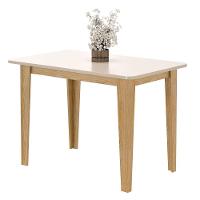 Conjunto De Jantar Mesa De Cozinha Nicoli Com 4 Cadeiras Estofadas Mel Off