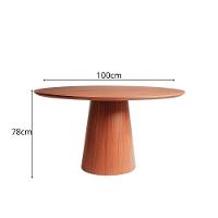 Mesa Jantar Cone Tampo Laqueado Com Vidro 100cm Luka Decor Cinamomo - 3