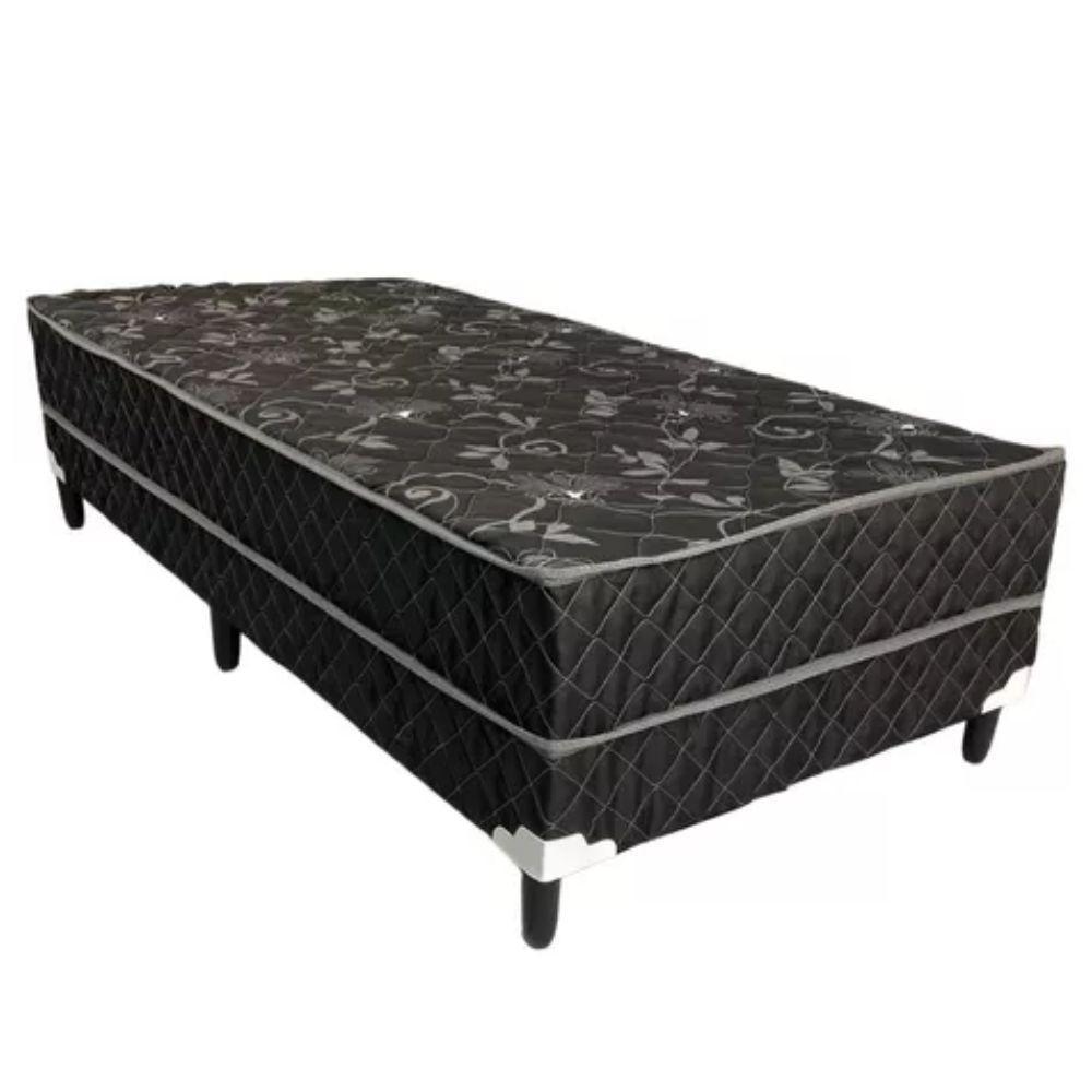 Cama Box Solteiro Conjugada Ortopédica 88x188 Preto - 1