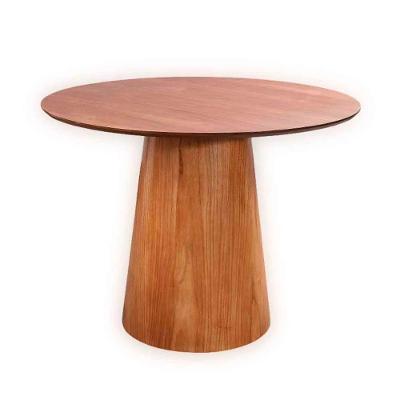 Mesa De Jantar Cone Tampo Laqueado Com Vidro Luka Decor Cinamomo