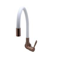 Torneira De Parede Flexível Branco E Cobre ¼ De Volta 3068 C29 -bognar - 1