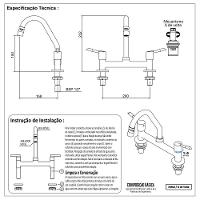 Torneira Misturador Cozinha Pia Bancada Mesa Alavanca Cromado 1/4 De Volta Metal Luxo - 8