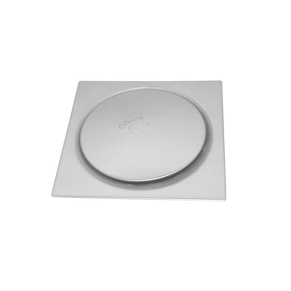 Ralo Click Banheiro Inteligente Quadrado Cromado 10x10 Cm - 5