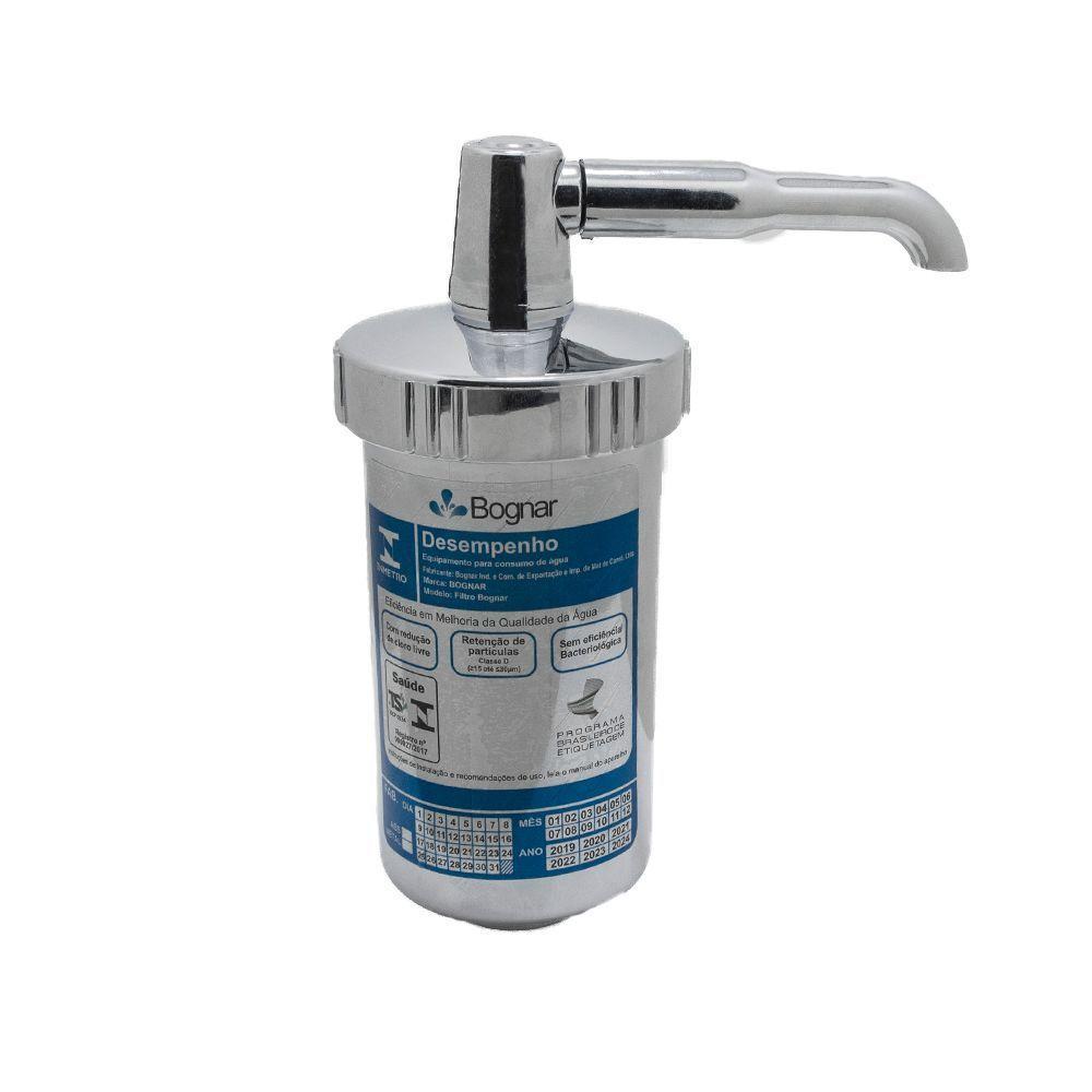 Copo Filtro Cromado Torneira Vela Carvão Ativado Universal - 1