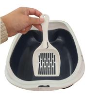 Caixa De Areia Banheiro Higiênica Bandeja Para Pets Gatos Com Borda + 1 Pá Coletora Tamanho Grande Azul Escuro - 2