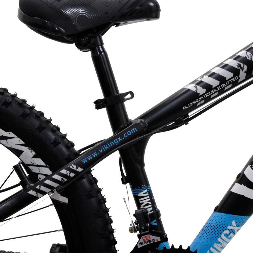 Bicicleta Aro 26 Bike Vikingx Freeride 21v Freio A Disco Preto Azul - 6