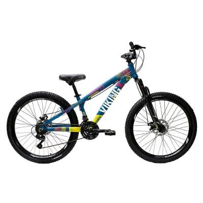 Bicicleta Aro 26 Bike Vikingx Freeride 21v Freio A Disco Azul