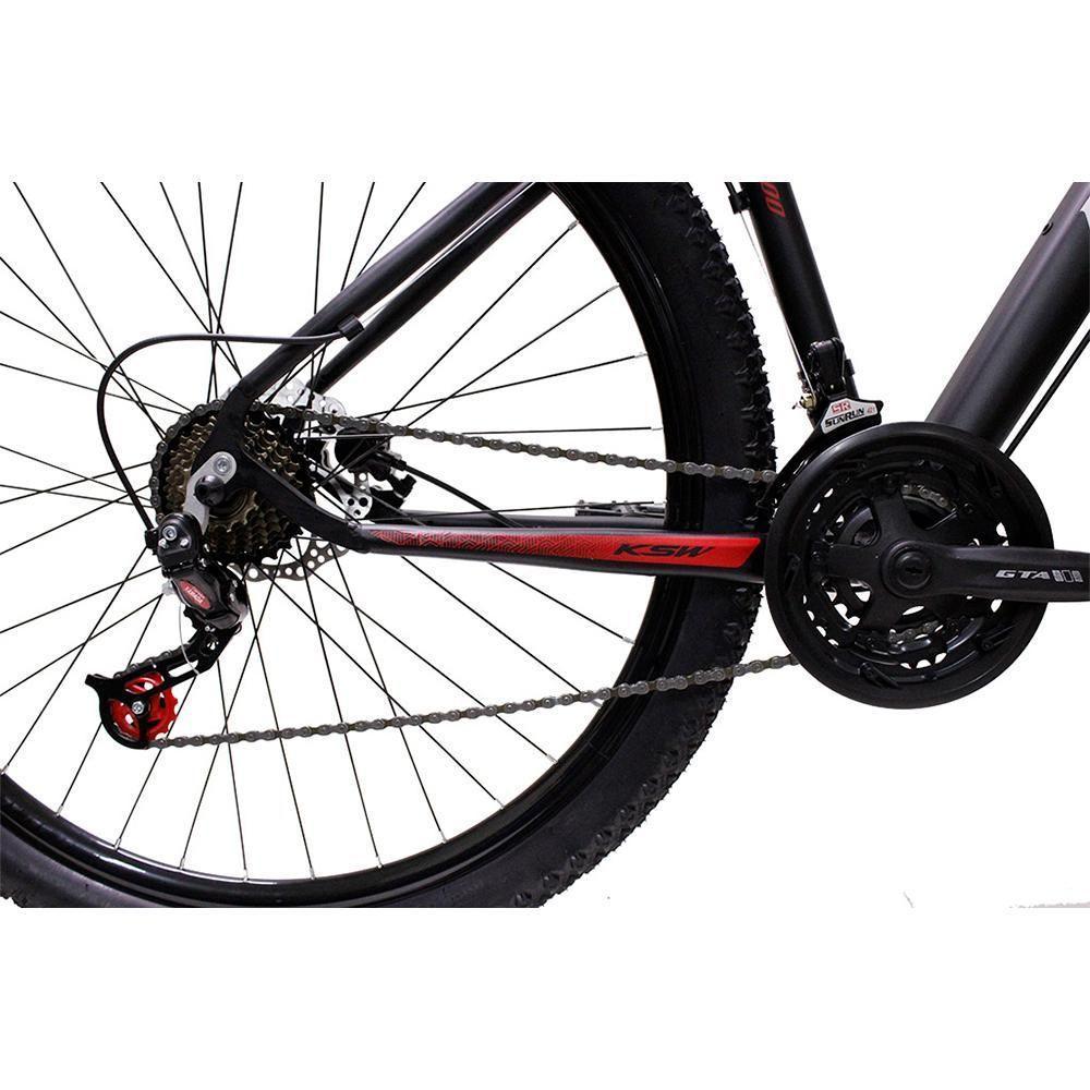 Bicicleta Aro 29 Bike Ksw Xlt 21 Marchas Alumínio Freio A Disco Preto Fos -ad Verme Bco 17 - 2