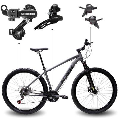 Bicicleta Aro 29 Bike Ksw Xlt Shimano Freio Hidráulico 21 Marchas Grafite Fosco -ad Pto 15
