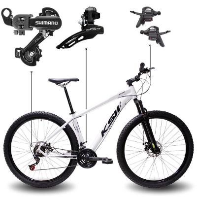 Bicicleta Aro 29 Bike Ksw Xlt Shimano Freio Hidráulico 21 Marchas Branco -ad Preto 17