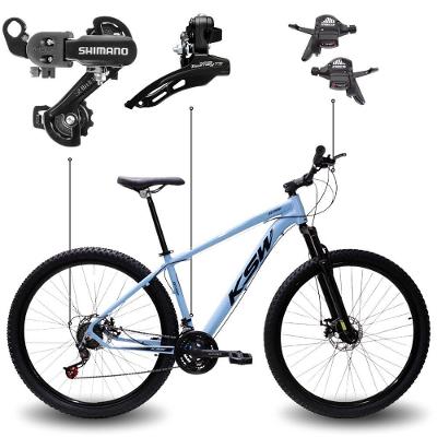 Bicicleta Aro 29 Bike Ksw Xlt Shimano Freio Hidráulico 21 Marchas Azul Claro -ad Pto 21