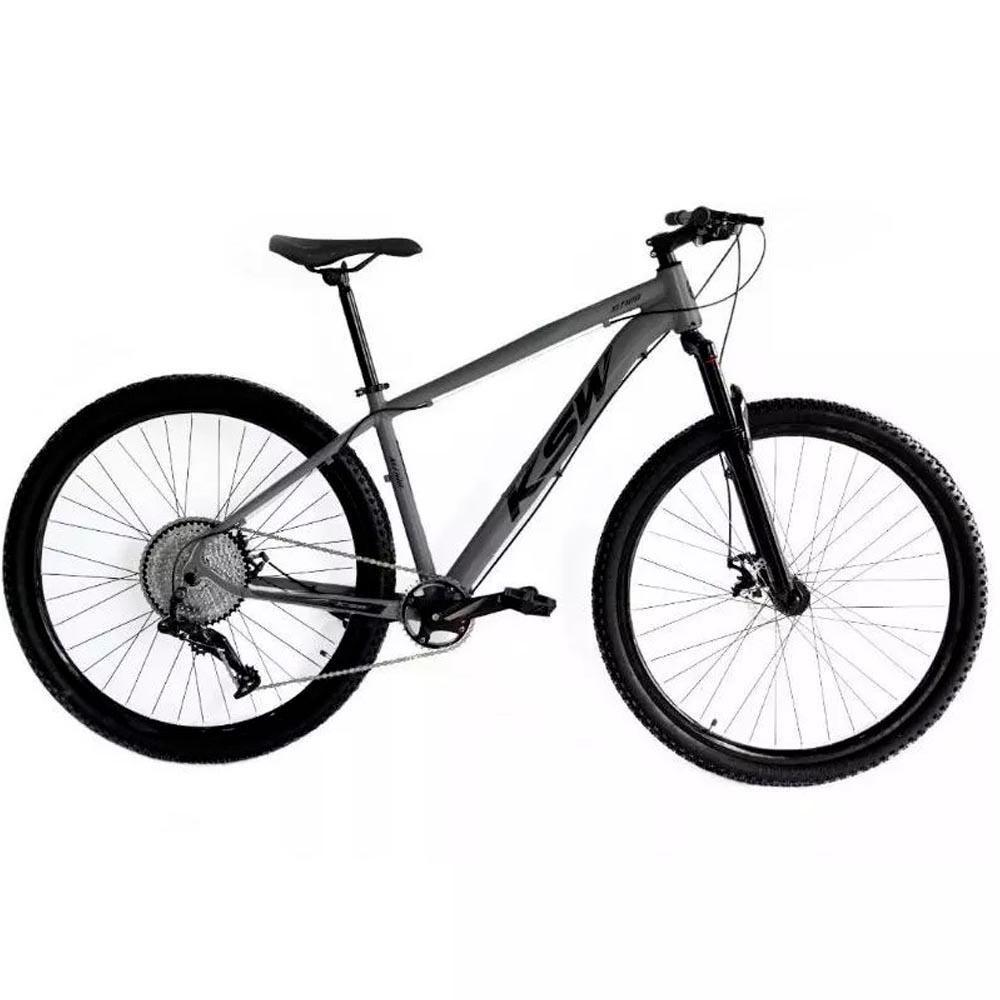 Bicicleta Aro 29 Ksw 12 Vel Alumínio Suspensão 80mm Freios A Disco Grafite Fosco -ad Pto 15 - 1