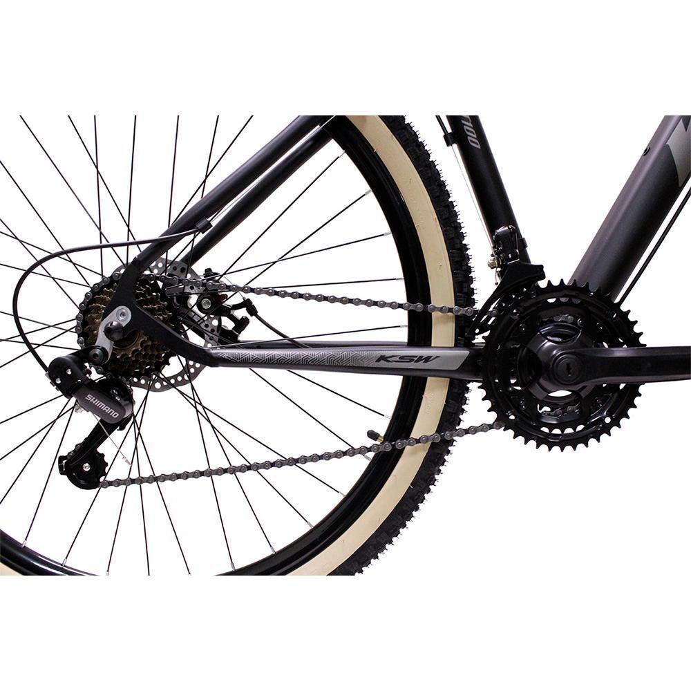 Bicicleta Aro 29 Ksw 21 Marchas Alumínio Cambio Shimano Preto Fos -ad Prata - 3