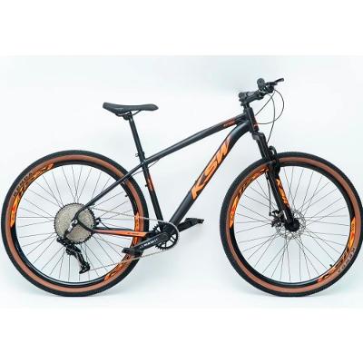 Bicicleta Aro 29 Ksw 12 Vel Alumínio Suspensão 80mm Freios A Disco Preto Fos -ad Laranja 17