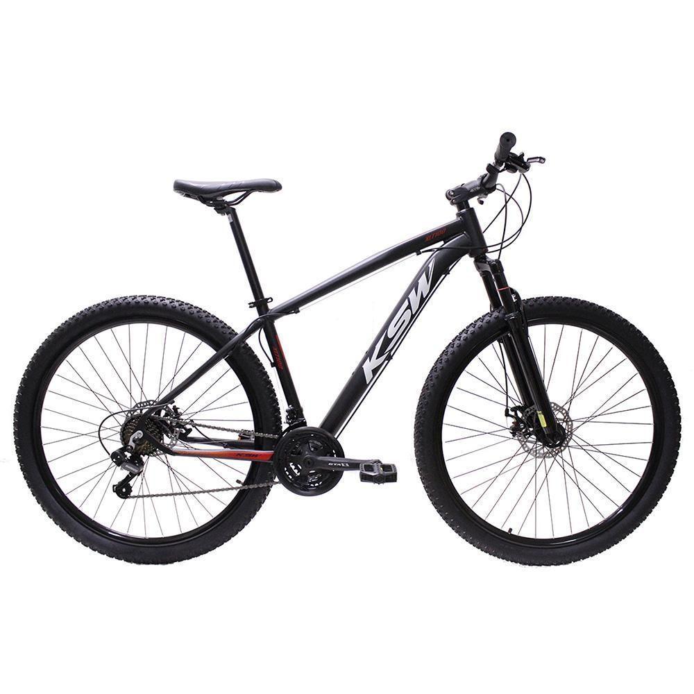 Bicicleta Aro 29 Ksw Bike Alumínio Câmbios Shimano 21 Marchas Preto Fos -ad Verme Bco 15 - 1
